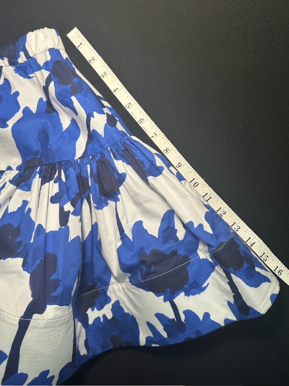 JASON WU PRINTED MINI RUFFLE SKIRT W ELASTIC BAND - Picture 3 of 13